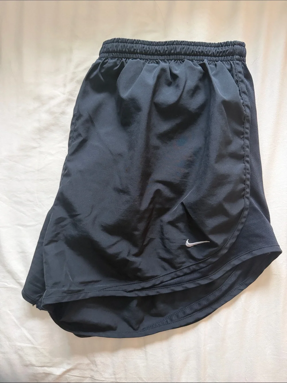 Nike Black Athletic Shorts with White Swoosh